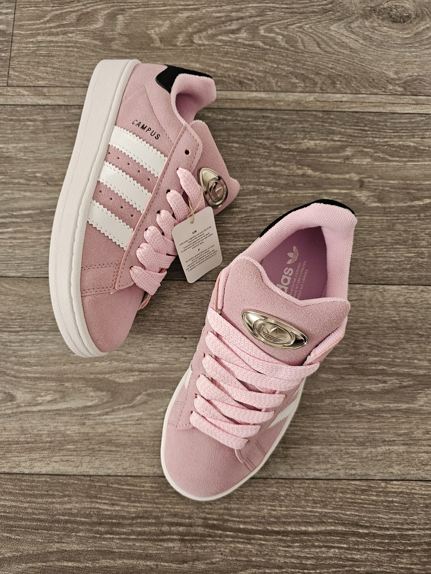 Adidas campus rosa rayas blancas