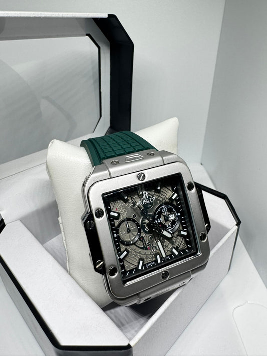 RELOJ HUBLOT NEGRO Y PLATEADO