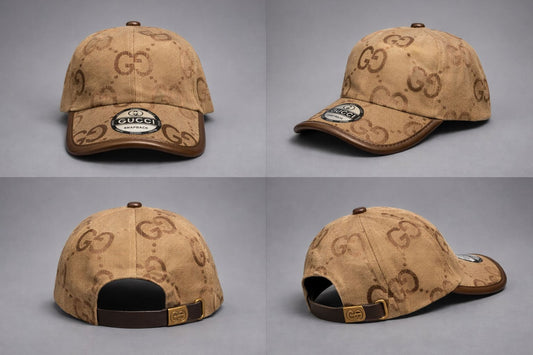 Gorra Gucci marron logos grandes