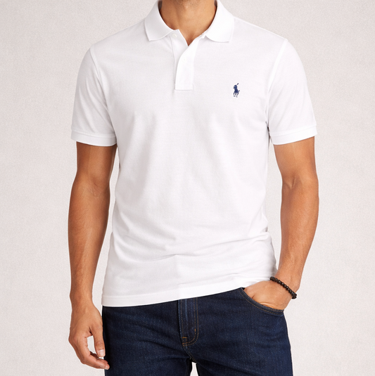 Polo ralph lauren blanco logo negro