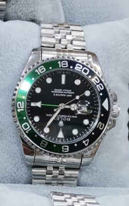 RELOJ ROLEX Plateado verde y negro