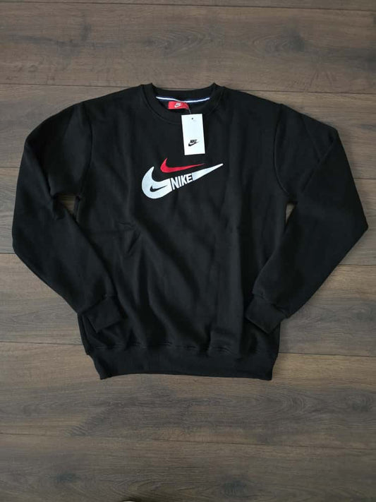 Sudadera nike negra 2 logos