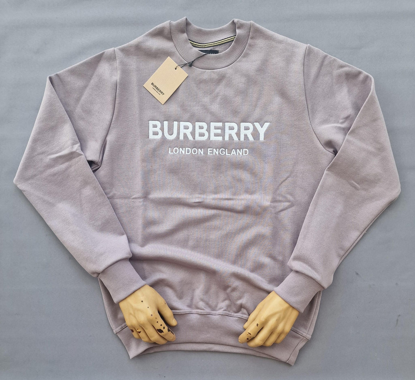 Sudadera BURBERRY G5 morado logo blanco