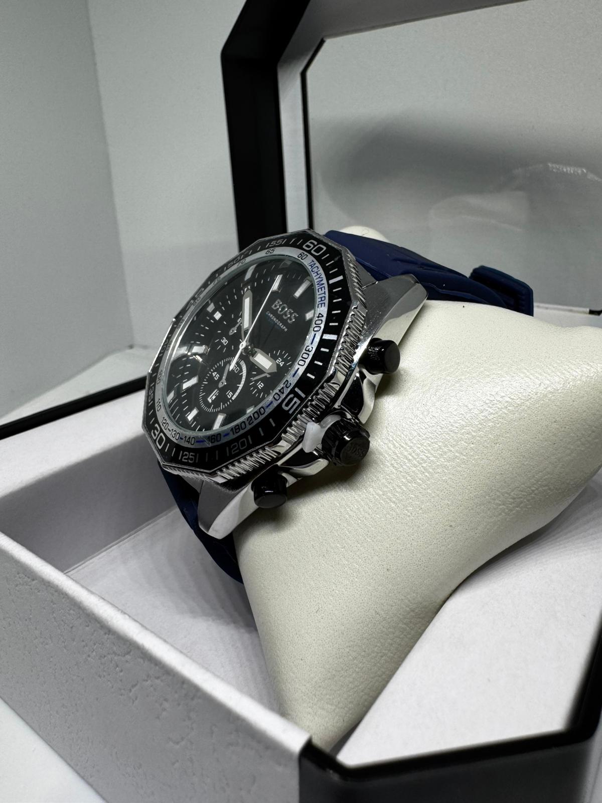 RELOJ HUGO BOSS gris azul marino