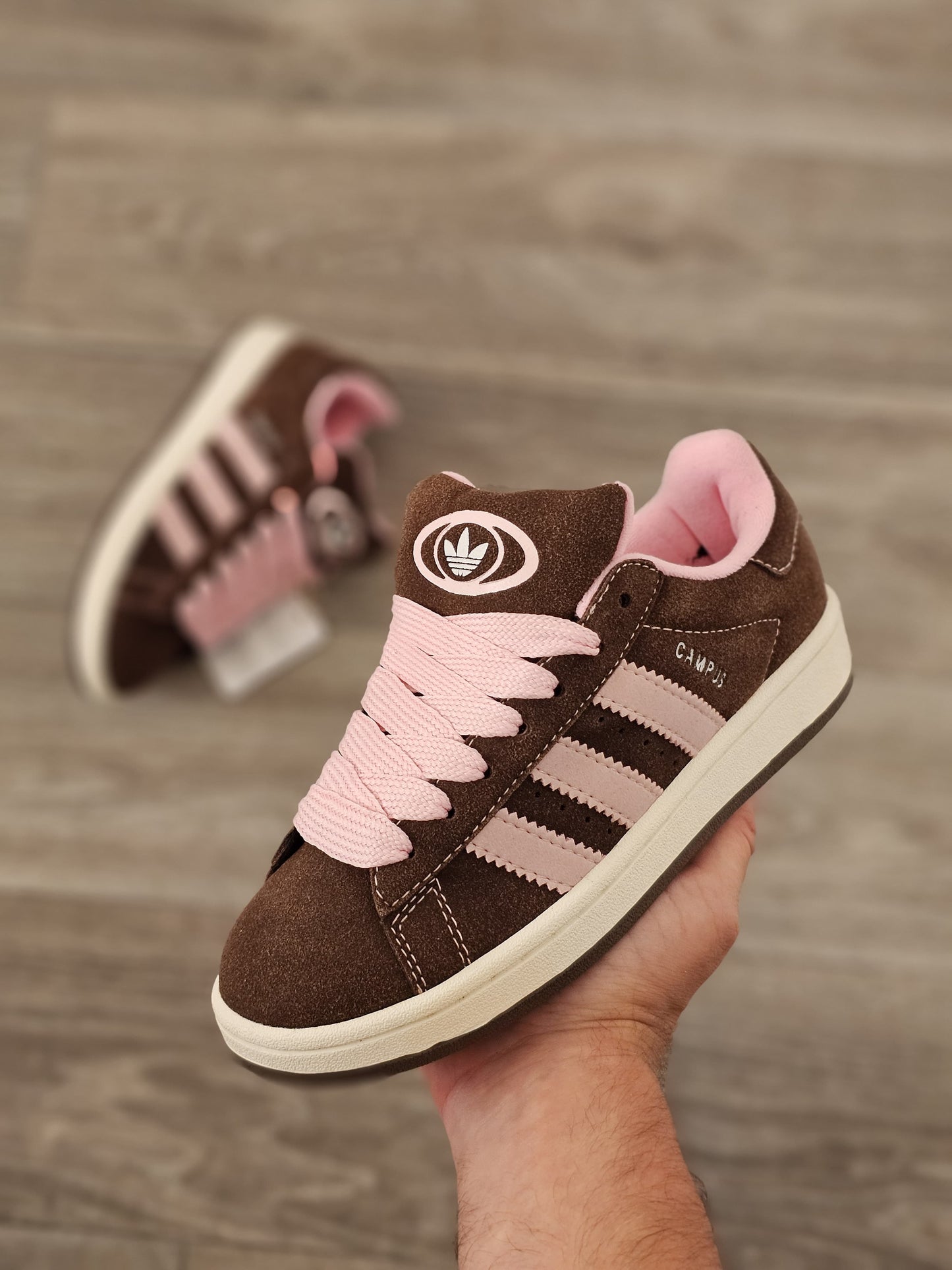 Adidas campus marron rosa