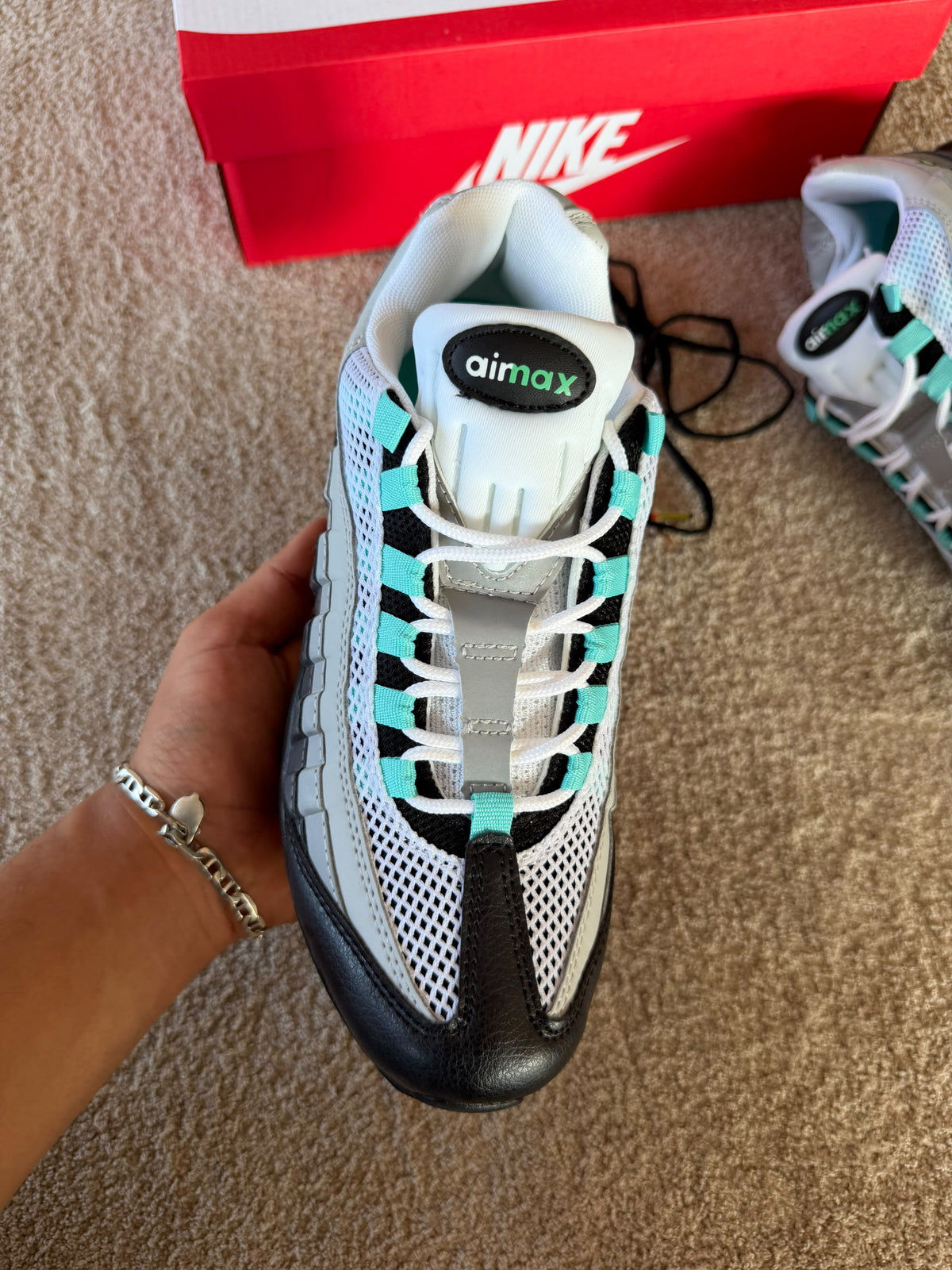 Air max 95 tricolor logo azul