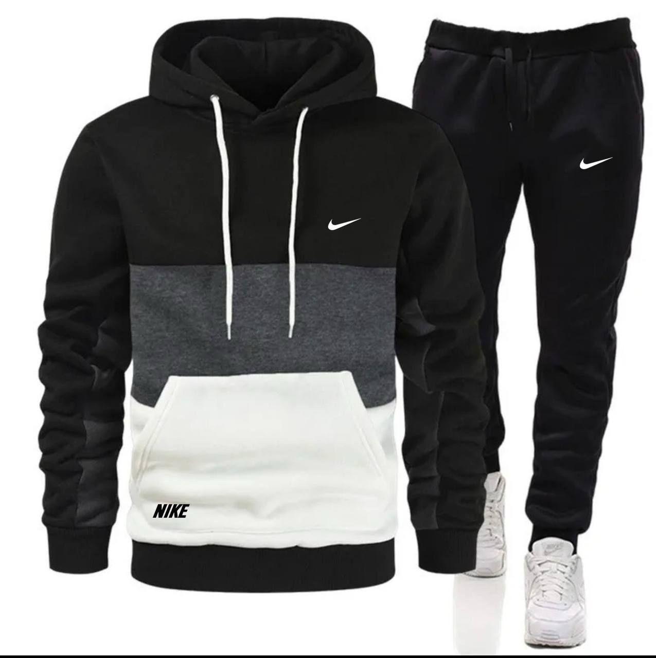 Chandals nike 3 colores negro gris blanco logo pequeño