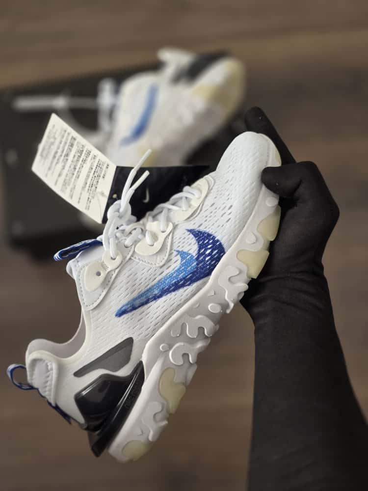React blanca 2 logos azules