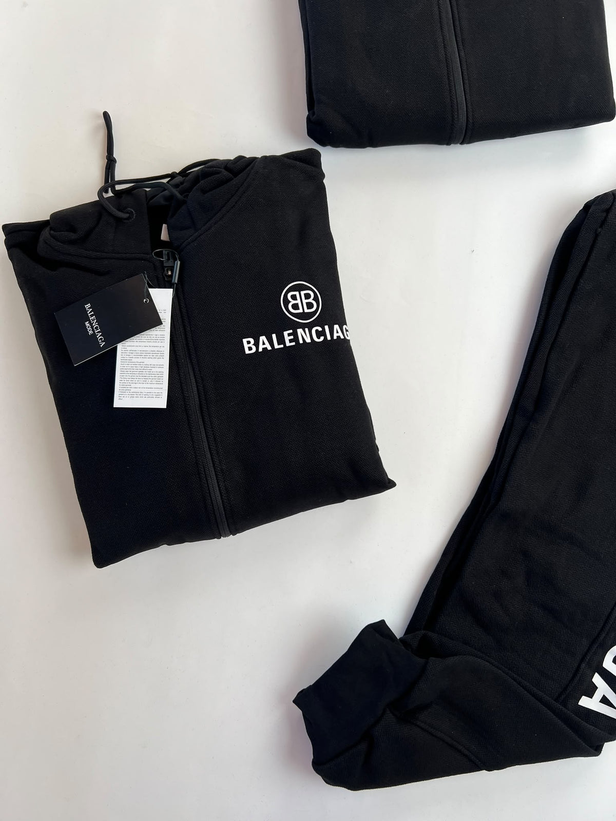 Chandal balenciaga negro logo blanco