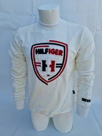 Sudadera Tommy Hilfiger blanco logo tricolor