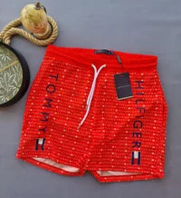Bañador TOMMY HILFIGER rojo logo negro