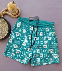 Bañador armani azul claro logos blancos