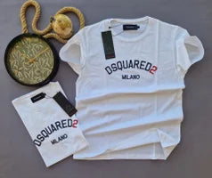 Camiseta DSQUARED2 blanca logo negro