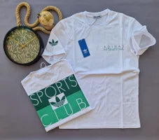 Camiseta adidas blanco logo verde