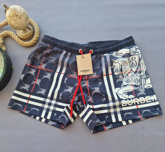 Bañador BURBERRY azul marino rojo y blanco