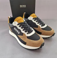 Zapatillas Hugo boss negras y marron logo blanco