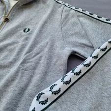 Sudadera FRED PERRY G5 grises detalles azules