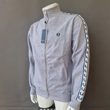 Sudadera FRED PERRY G5 grises detalles azules
