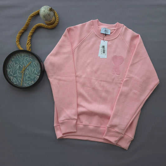 Sudadera AMI PARIS rosa logo rosa