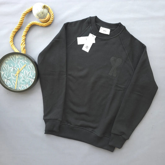 Sudadera AMI PARIS negro logo negro
