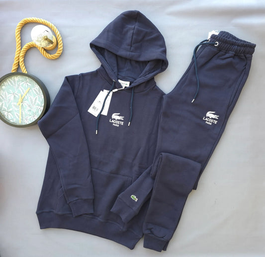 Chandal lacoste azul marino logo blanco