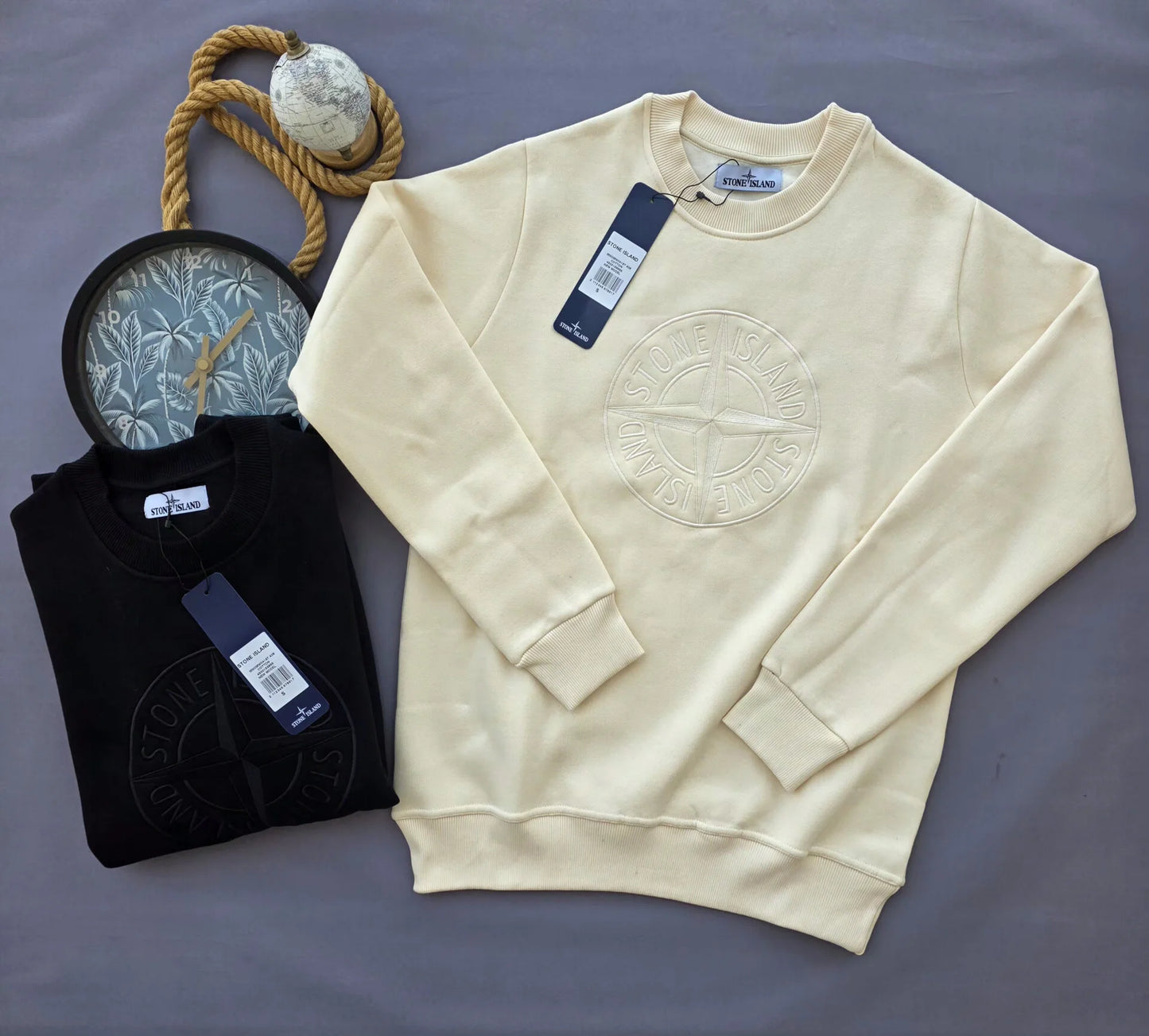 Sudadera Stone Island crema