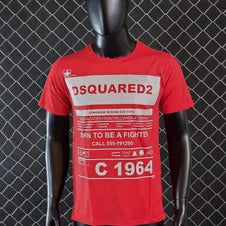 Camiseta DSQUARED2 rojo logos blancos