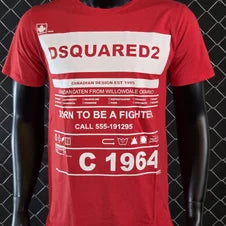 Camiseta DSQUARED2 rojo logos blancos