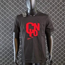 Camiseta DSQUARED2 negra logo rojo contorno negro