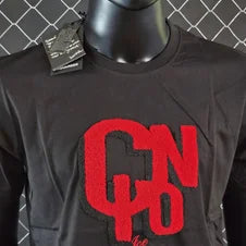 Camiseta DSQUARED2 negra logo rojo contorno negro