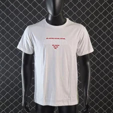 Camiseta prada blanca detalles rojos