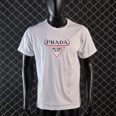 Camiseta prada blanco detalles negros