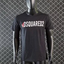 Camiseta DSQUARED2 azul marino logo blanco detalles rojos