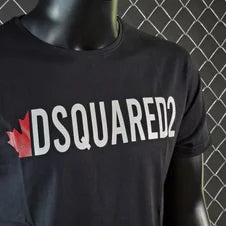 Camiseta DSQUARED2 azul marino logo blanco detalles rojos