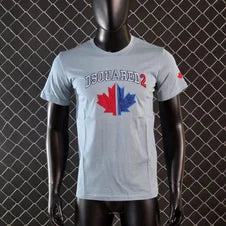 Camiseta DSQUARED2 gris logo azul y rojo