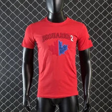 Camiseta DSQUARED2 rojo logo azul y rojo