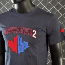 Camiseta DSQUARED2 azul marino logo azul y rojo