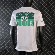 Camiseta adidas blanco logo verde