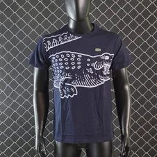 Camiseta lacoste azul marino logo en grande