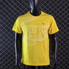 Camiseta lacoste amarillo logo en grande