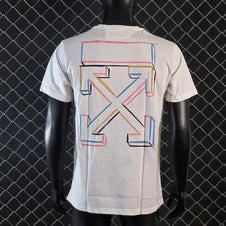 Camiseta off white blanca logo bicolor