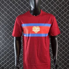 Camiseta LV rojo detalles rojos y azules