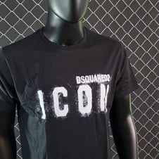 Camiseta DSQUARED2 negro logo blanco