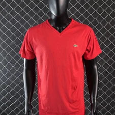 Camiseta lacoste rojo logo verde