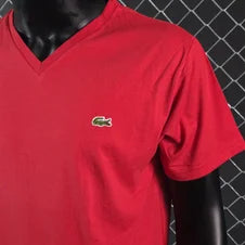 Camiseta lacoste rojo logo verde