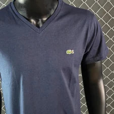 Camiseta lacoste azul marino logo verde