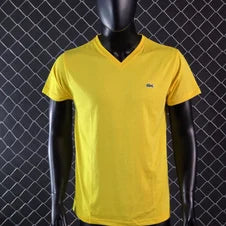Camiseta lacoste amarilla logo verde