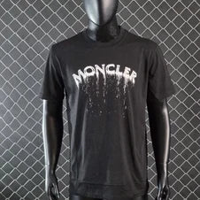 Camiseta Moncler negro logo blanco