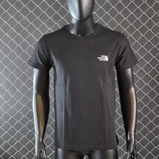 Camiseta north face negra logo blanco