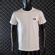 Camiseta north face crema logo negro